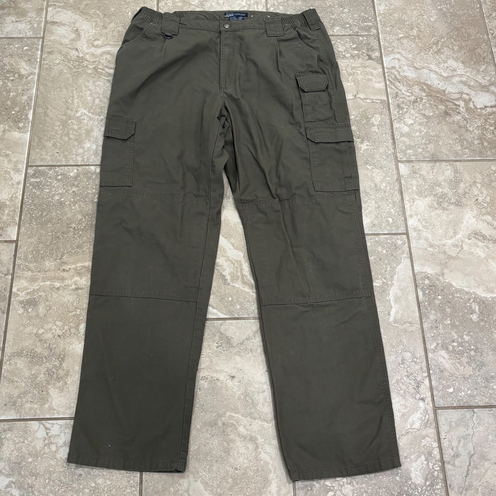 5.11 Tactical Series Mens 40x36 Cotton Canvas Cargo Pants Tundra Green 74251